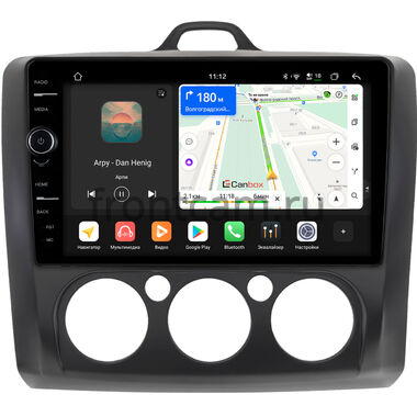 Ford Focus 2 2007-2011 (черная, авто с кондиционером) Canbox H-Line 8844-9-0526 на Android 14 (4G-SIM, 6/128, DSP, QLed)
