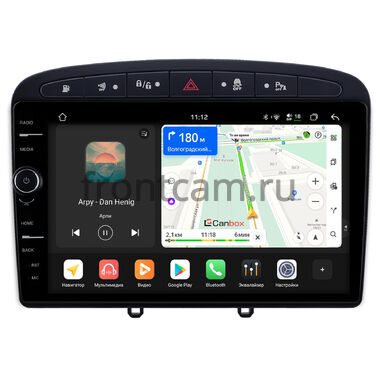 Peugeot 308, 408, RCZ 2007-2022 (черная) Canbox H-Line 8845-9-0705 на Android 14 (4G-SIM, 8/128, DSP, QLed)