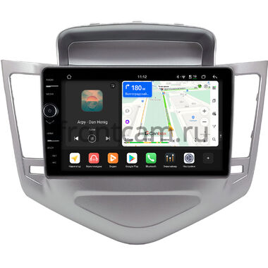 Chevrolet Cruze 2008-2012 (серебро) Canbox H-Line 8845-9-1284 на Android 14 (4G-SIM, 8/128, DSP, QLed)