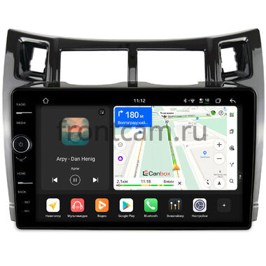 Toyota Vitz 2 (XP90), Yaris 2 2005-2012 (черная, глянцевая) Canbox H-Line 8844-9-172 Android 14 (4G-SIM, 6/128, DSP, QLed)