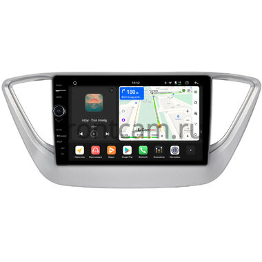 Hyundai Solaris 2 2017-2024 (серебряная) Canbox PRO-Line 7876-9039 на Android 13 (4G-SIM, 12/256, DSP, QLed)