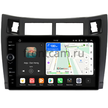 Toyota Vitz 2 (XP90), Yaris 2 2005-2012 (черная, матовая) Canbox H-Line 8844-9122 Android 14 (4G-SIM, 6/128, DSP, QLed)