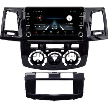 Toyota Fortuner, Hilux 7 2004-2015 (черная, глянцевая) OEM BRK9-2212 1/16 на Android 10