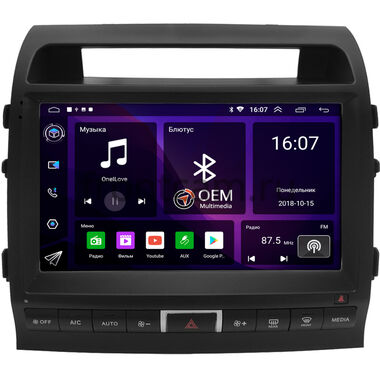 Toyota Land Cruiser 200 2007-2009 (Тип C, матовая) OEM RK10-0939 на Android 10 (CarPlay, AHD, 1/32)