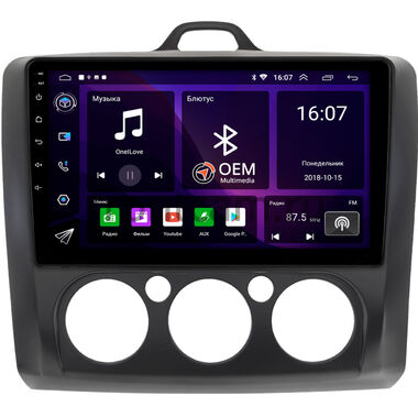 Ford Focus 2 2007-2011 (черная, авто с кондиционером) OEM RK9-0526 на Android 10 (CarPlay, AHD, 1/32)