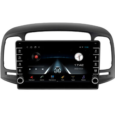 Hyundai Verna 2005-2010 (черная) OEM BRK9-1411 1/16 Android 10