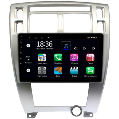 Hyundai Tucson 2004-2010 (серебро) OEM MT10-HY166T 2/32 на Android 10 CarPlay