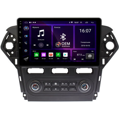 Ford Mondeo 4 2010-2014 (черная, Тип 1) OEM RK10-1018 встроенный климат на Android 10 (CarPlay, AHD, 1/32)