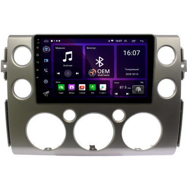 Toyota FJ Cruiser 2006-2022 (серебро) OEM RK9-189 на Android 10 (CarPlay, AHD, 1/32)