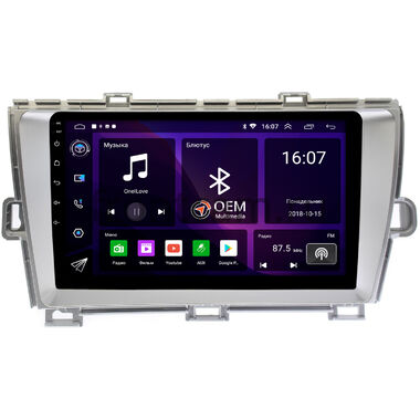 Toyota Prius 3 (XW30) 2009-2015 (правый руль) серебро OEM RK9-9092 на Android 10 (CarPlay, AHD, 1/32)