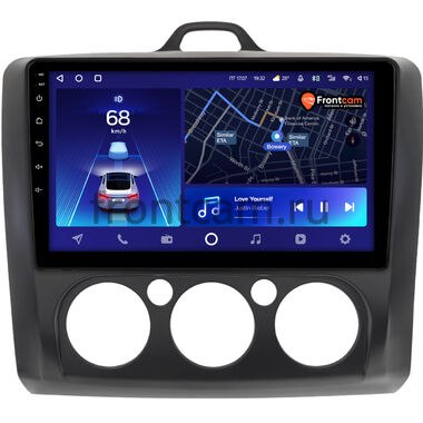 Ford Focus 2 2007-2011 (черная, авто с кондиционером) Teyes CC2 PLUS 4/32 9 дюймов RM-9-0526 на Android 10 (4G-SIM, DSP, QLed)