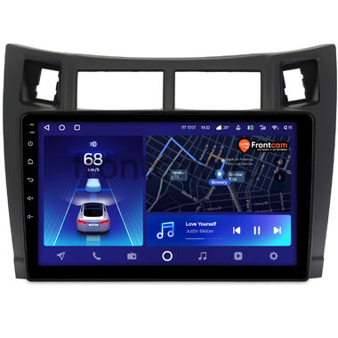 Toyota Vitz 2 (XP90), Yaris 2 2005-2012 (черная, матовая) Teyes CC2 PLUS 6/128 9 дюймов RM-9122 на Android 10 (4G-SIM, DSP, QLed)