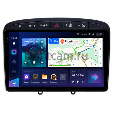 Peugeot 308, 408, RCZ 2007-2022 (черная) Teyes CC3 2K 360 6/128 9.5 дюймов RM-9-0705 на Android 10 (4G-SIM, DSP, QLed)