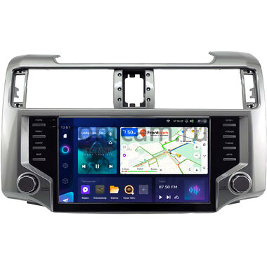 Toyota 4Runner 5 2013-2024 (серебряная, глянцевая) Teyes CC3 2K 4/32 9.5 дюймов RM-9-2230 на Android 10 (4G-SIM, DSP, QLed)