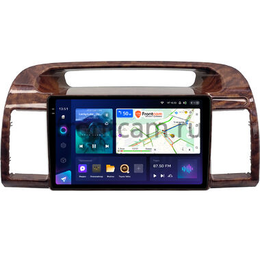 Toyota Camry XV30 2001-2006 (под дерево, тип 2) Teyes CC4 Pro 2K 12/256 9.5 дюймов RM-9-0643 на Android 13 (4G-SIM, DSP, QLed, AI)