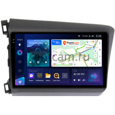 Honda Civic 9 4D (2011-2015) (левый руль, седан) Teyes CC3 2K 4/64 9.5 дюймов RM-9166 на Android 10 (4G-SIM, DSP, QLed)