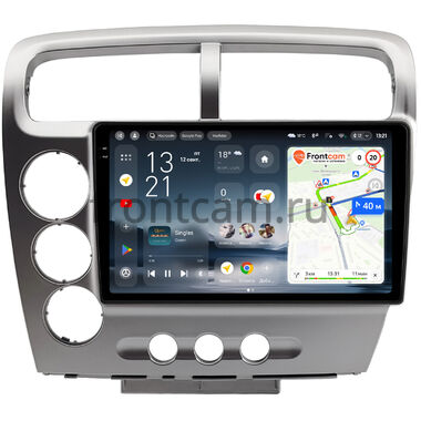 Honda Civic 7 2000-2006 (для авто с климат-контролем, левый руль, серебряная) Teyes CC4 2K 6/64 9.5 дюймов RM-9-1479 на Android 14 (4G-SIM, DSP, QLed, AI)