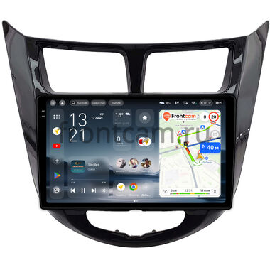 Hyundai Solaris, Accent 4 2010-2019 (черная, глянцевая) Teyes CC4 Pro 2K 12/256 9.5 дюймов RM-9-0093 на Android 13 (4G-SIM, DSP, QLed, AI)