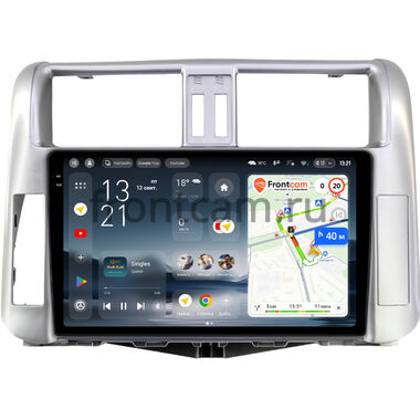 Toyota Land Cruiser Prado 150 2009-2013 (серебристая, для авто с усилителем) Teyes CC4 Pro 2K 12/256 9.5 дюймов RM-9003 на Android 13 (4G-SIM, DSP, QLed, AI)