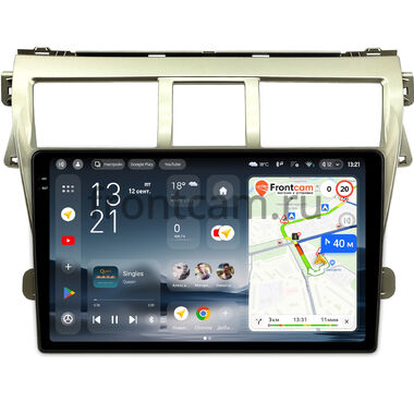 Toyota Belta, Vios, Yaris sedan 2005-2012 (золотая) Teyes CC4 Pro 2K 12/256 9.5 дюймов RM-9068 на Android 13 (4G-SIM, DSP, QLed, AI)