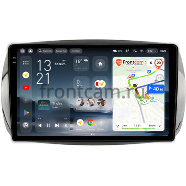 Smart Fortwo 3, Forfour 2 2014-2024 (для авто без цветного дисплея) Teyes CC4 Pro 2K 8/128 9.5 дюймов RM-9-019 на Android 13 (4G-SIM, DSP, QLed, AI)