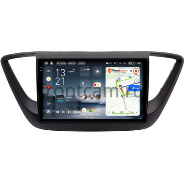 Hyundai Solaris 2 2017-2024 (черная, матовая) Teyes CC4 Pro 2K 8/128 9.5 дюймов RM-9-0234 на Android 13 (4G-SIM, DSP, QLed, AI)