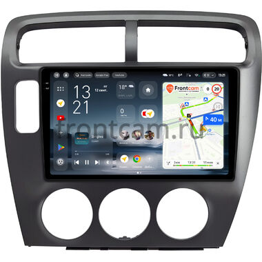 Honda Civic 7 2000-2006 (для авто с кондицыонером, левый руль, серая) Teyes CC4 Pro 2K 8/128 9.5 дюймов Split System RM-9-1483 на Android 13 (4G-SIM, DSP, QLed, AI)