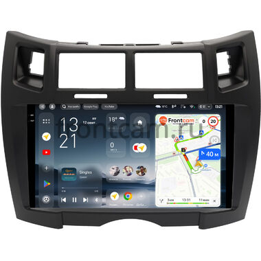 Toyota Vitz 2 (XP90), Yaris 2 2005-2012 (черная матовая, Тип 2) Teyes CC4 2K 6/64 9.5 дюймов RM-9-1700 на Android 14 (4G-SIM, DSP, QLed, AI)