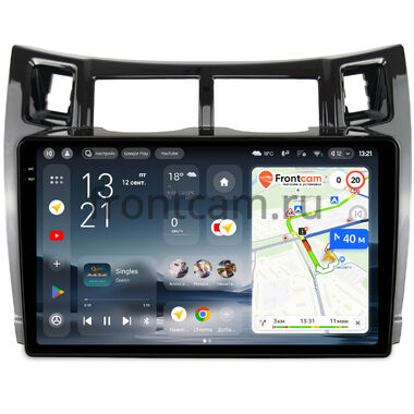 Toyota Vitz 2 (XP90), Yaris 2 2005-2012 (черная, глянцевая) Teyes CC4 2K 6/64 9.5 дюймов RM-9-172 на Android 14 (4G-SIM, DSP, QLed, AI)