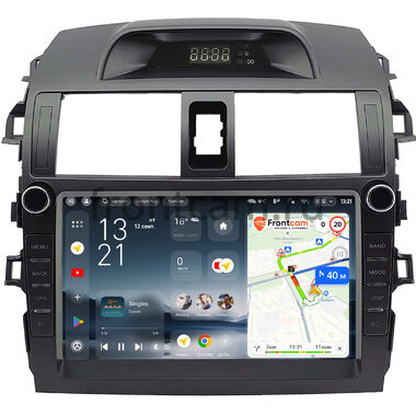 Toyota Corolla (E150) 2006-2013 (серая, с часами) Teyes CC4 Pro 2K 8/128 9.5 дюймов RM-9-2075 на Android 13 (4G-SIM, DSP, QLed, AI)