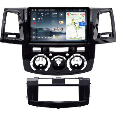Toyota Fortuner, Hilux 7 2004-2015 (черная, глянцевая) Teyes CC4 Pro 2K 8/128 9.5 дюймов RM-9-2212 на Android 13 (4G-SIM, DSP, QLed, AI)