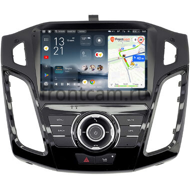 Ford Focus 3 2011-2019 (черная, глянцевая, Тип 1) Teyes CC4 2K 8/128 9.5 дюймов RM-9-2360 на Android 14 (4G-SIM, DSP, QLed, AI)