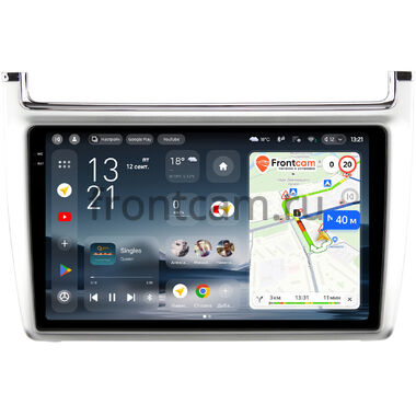 Volkswagen Polo 5 2009-2020 (серебро) Teyes CC4 Pro 2K 8/128 9.5 дюймов RM-9-540 на Android 13 (4G-SIM, DSP, QLed, AI)