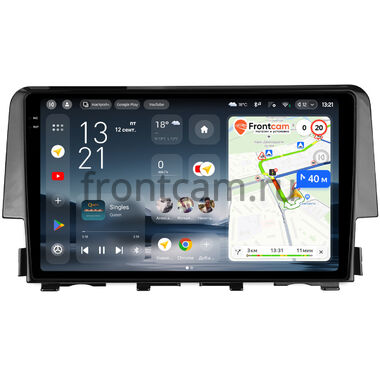 Honda Civic 10 2015-2021 Teyes CC4 Pro 2K 8/128 9.5 дюймов RM-9-650 на Android 13 (4G-SIM, DSP, QLed, AI)