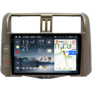 Toyota Land Cruiser Prado 150 2009-2013 (для авто с Navi и JBL Synthesis, цвет бронза) Teyes CC4 Pro 2K 8/128 9.5 дюймов Split System RM-9005-1 на Android 13 (4G-SIM, DSP, QLed, AI)