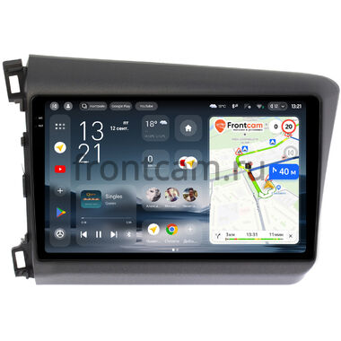 Honda Civic 9 4D 2011-2015 (левый руль, седан) Teyes CC4 Pro 2K 8/128 9.5 дюймов RM-9166 на Android 13 (4G-SIM, DSP, QLed, AI)