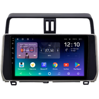 Toyota Land Cruiser Prado 150 2017-2024 (серебряная) Teyes SPRO PLUS 4/32 10 дюймов RM-1038 на Android 10 (4G-SIM, DSP, IPS) (для авто без 4 камер)