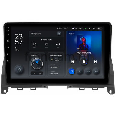 Mercedes-Benz C-klasse (w204) 2006-2011 (черная) Teyes X1 4G 4/64 9 дюймов RM-9-702 на Android 10 (4G-SIM, DSP)