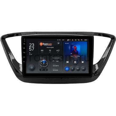 Hyundai Solaris 2 2017-2020 (черная, глянцевая) Teyes X1 4G 4/64 9 дюймов RM-9-0157 на Android 10 (4G-SIM, DSP)