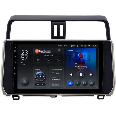 Toyota Land Cruiser Prado 150 2017-2024 (серебряная) Teyes X1 WIFI 2/32 10 дюймов RM-1058 на Android 8.1 (DSP, IPS, AHD) (для авто с 4 камерами)
