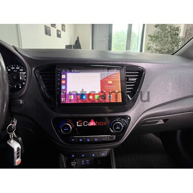 Hyundai Solaris 2 2017-2024 (черная, глянцевая) Teyes CC4 Pro 2K 12/256 9.5 дюймов RM-9-0157 на Android 13 (4G-SIM, DSP, QLed, AI)