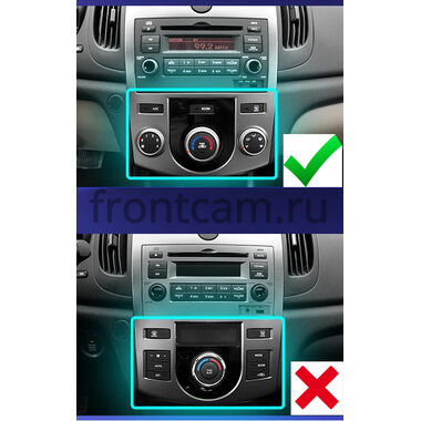 Kia Cerato 2 седан, Forte 2008-2013 (авто без климат-контроля) Рамка RP-11-414-327