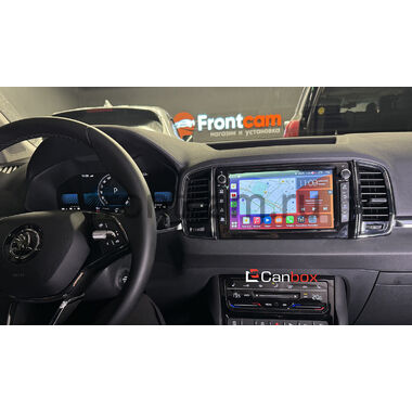 Skoda Kodiaq, Karoq 2017-2024 (глянцевая рамка) Canbox Logic-i3 2K 5734-10-0187 на Android 11 (4G-SIM, 6/128, DSP, 360, QLed)