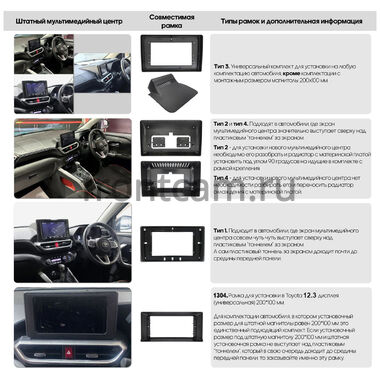 Toyota Highlander (U20) 2001-2007 (100*200mm, матовая) Canbox H-Line 7852-10-0491 на Android 10 (4G-SIM, 4/32, DSP, QLed)