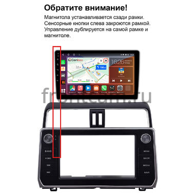 Рамка RM-9-0199 под магнитолу 9 дюймов для Toyota Land Cruiser Prado 150 2017-2024