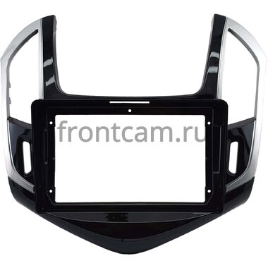 Рамка RM-9-0664 под магнитолу 9 дюймов для Chevrolet Cruze 2012-2016 (черно-серая, глянцевая)