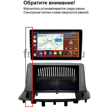 Рамка RM-9-1384 под магнитолу 9 дюймов для Renault Fluence, Megane 3 2008-2016