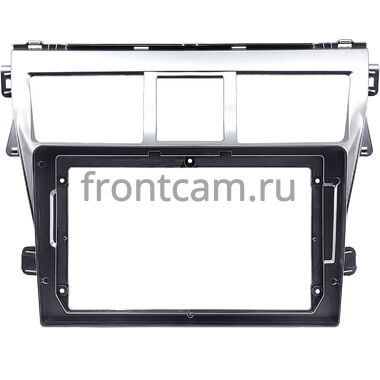 Рамка RM-9-1656 под магнитолу 9 дюймов для Toyota Belta, Vios, Yaris sedan 2005-2012 (серебренная)