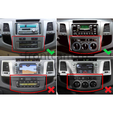 Toyota Fortuner, Hilux 7 2004-2015 (черная, глянцевая) Canbox H-Line 7834-9-2212 на Android 10 (4G-SIM, 6/128, DSP, IPS) С крутилками