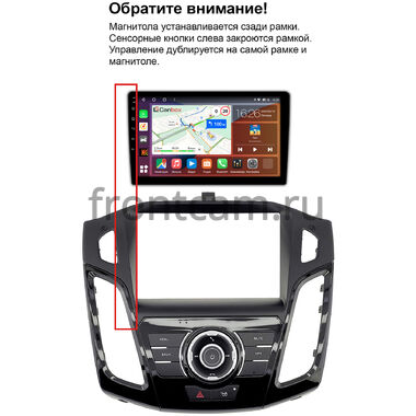 Рамка RM-9-2360 под магнитолу 9 дюймов для Ford Focus 3 2011-2019 (черная, глянцевая, Тип 1)